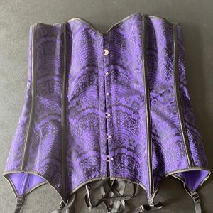 Adore Me Purple and Black Lace Corset